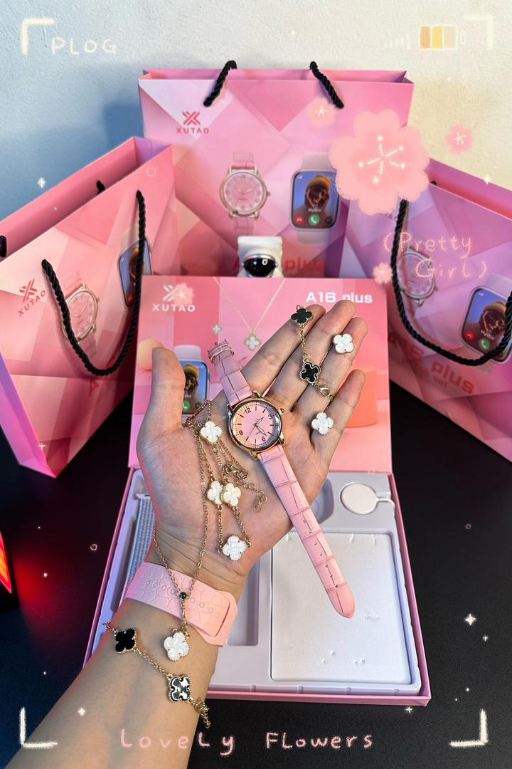 Montre connectée,  coffret pour femme